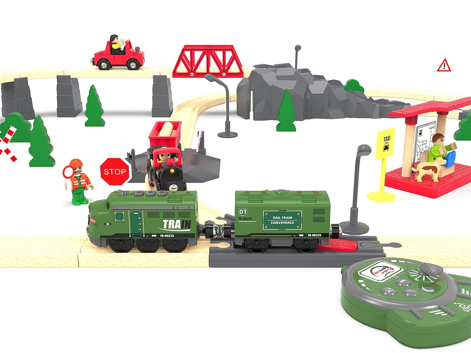 Train Toy Remote 4.3 inches (L) x 4.1 (W) x 2.8 (H), Green