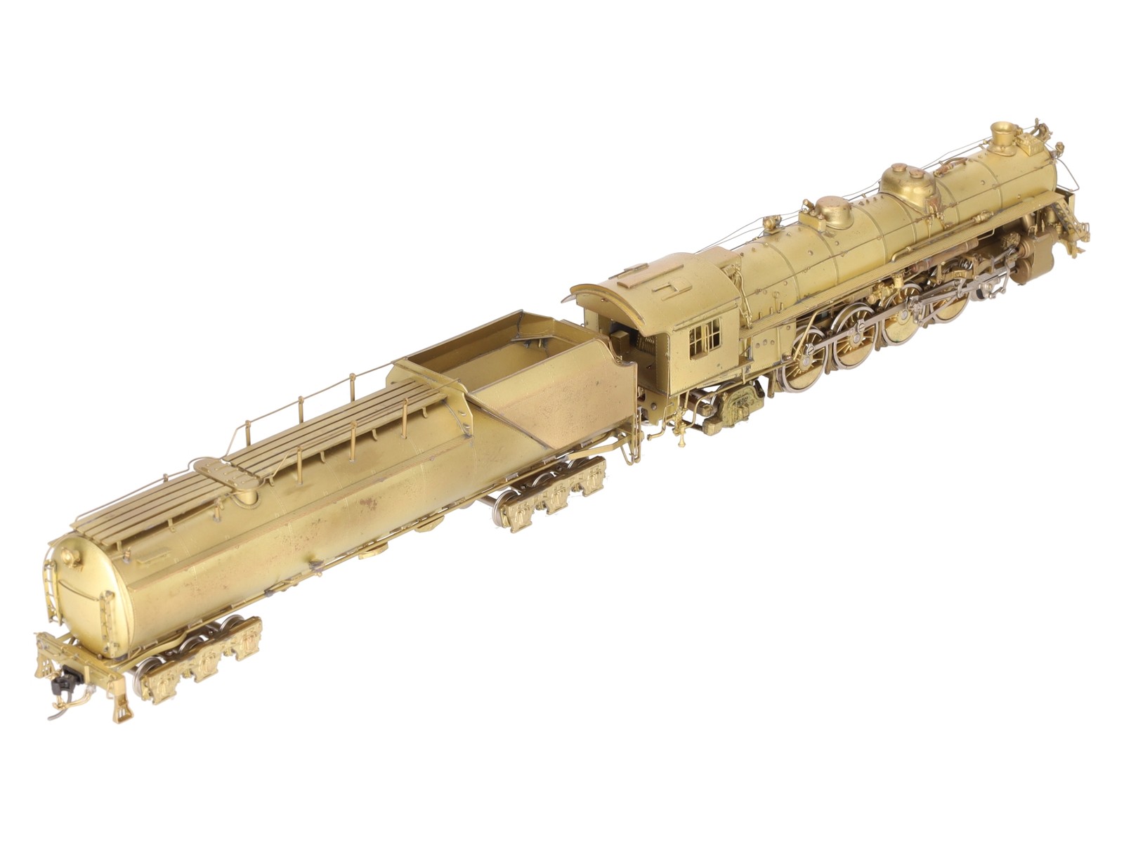 Westside Model Co. HO Brass Undecorated T-3t 4-8-2 Steam Locomotive & Tender EX