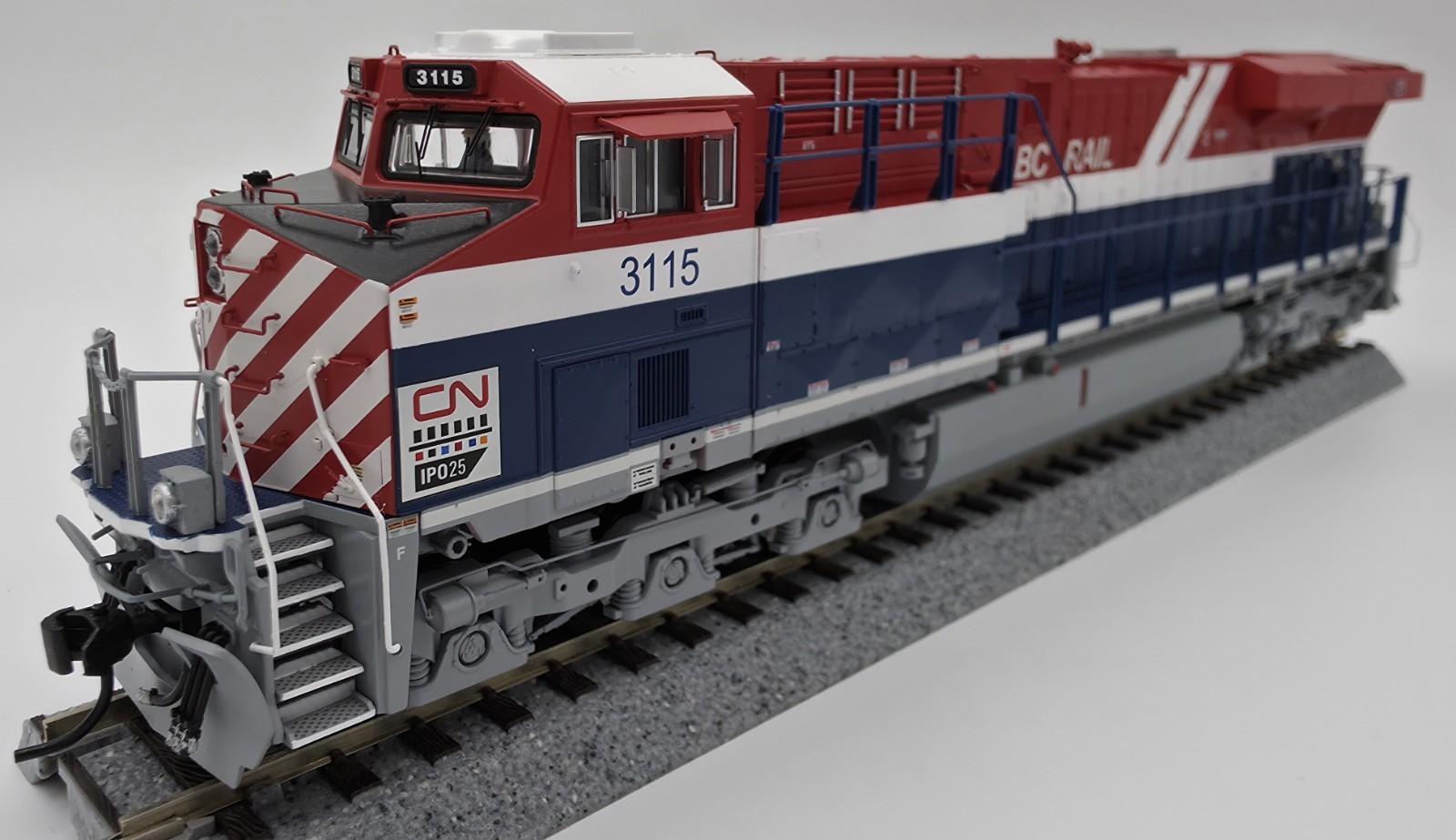 Broadway Ltd Stealth HO ES44AC Canadian National 3115 BC Rail Heritage DCC Ready