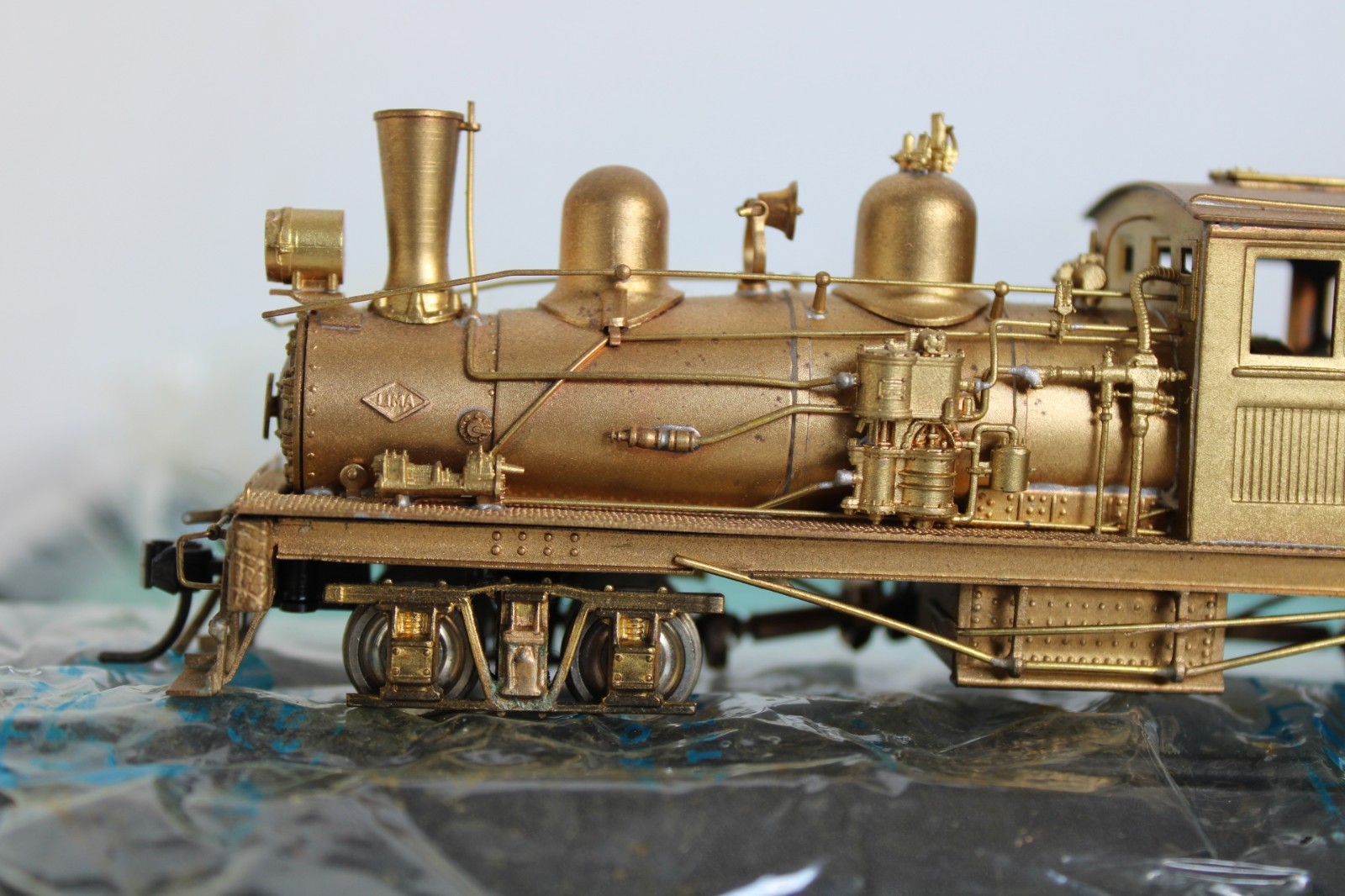 Pacific Fast Mail United Brass Geared Locomotive 2-Truck Shay Class “B” w/ box