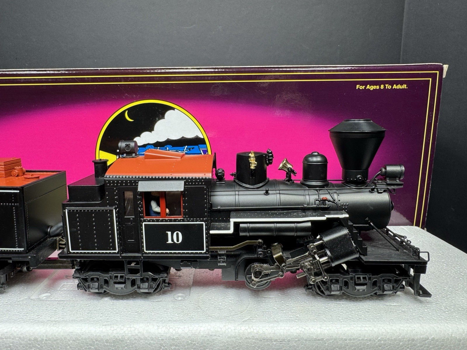 MTH 20-3039-1 Hillcrest Lumber Clmax logging steam engine #10 PS2 BCR LNIB