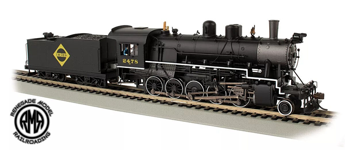 Bachmann 85402 HO Erie #2478 2-10-0 Decapod Steam Locomotive DC/DCC WowSound