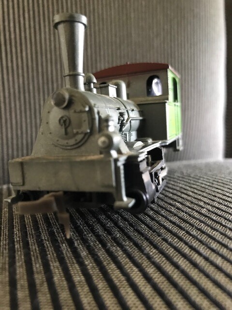 Playart HO Scale 0-4-0 Steam Engine #4 H-602 Green Brown Metal-Silver