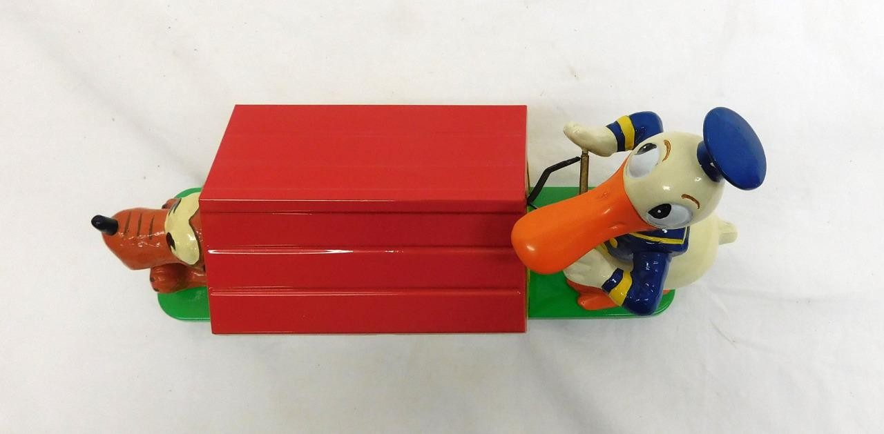 Pride Lines 1107 Donald Duck & Pluto Hand Car Quacks! Runs Disney O gauge Boxed