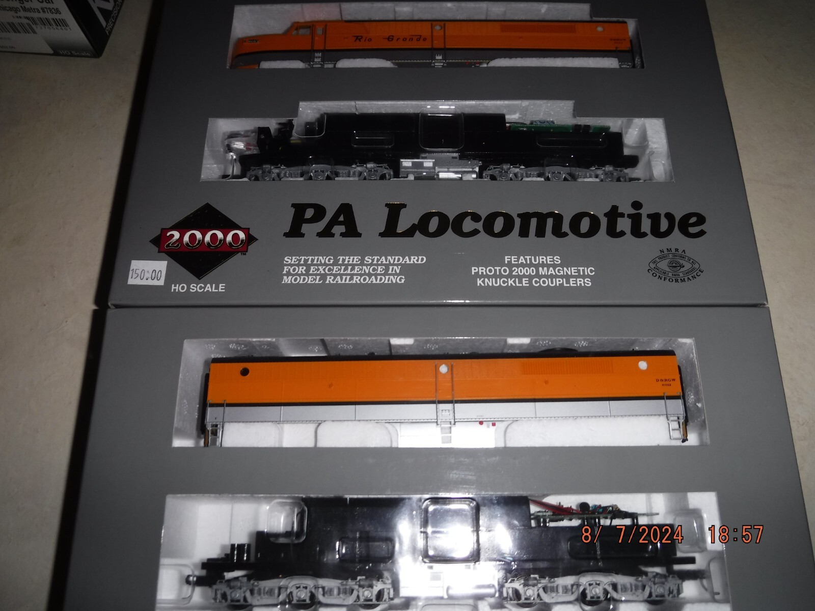 PROTO 2000 LIMITED EDITION HO RIO GRANDE (D&RGW) PA & PB LOCOMOTIVE SET – NEW!