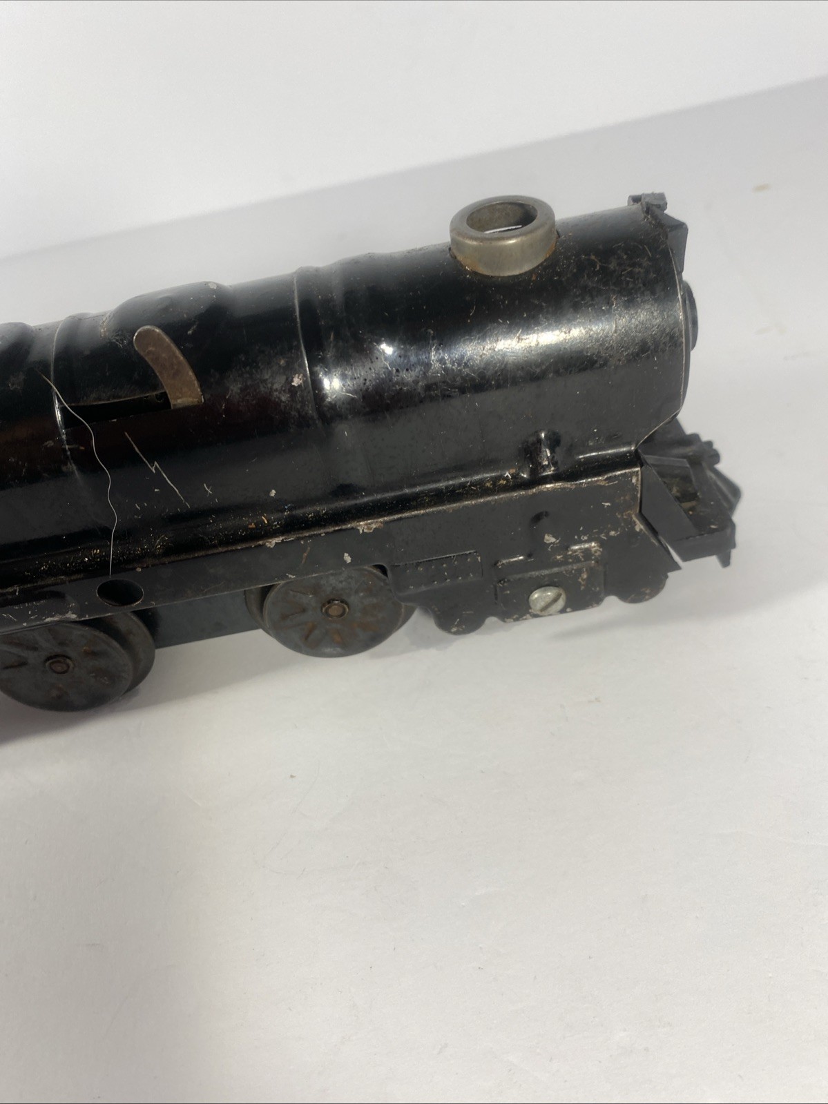 Marx Trains O Gauge Tinplate Wind-Up Steam Locomotive Engine Tested Works No Key