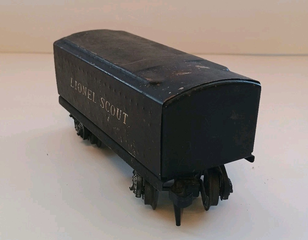 Postwar Lionel O Gauge Lionel Scout Tender Metal Tin Plate Black