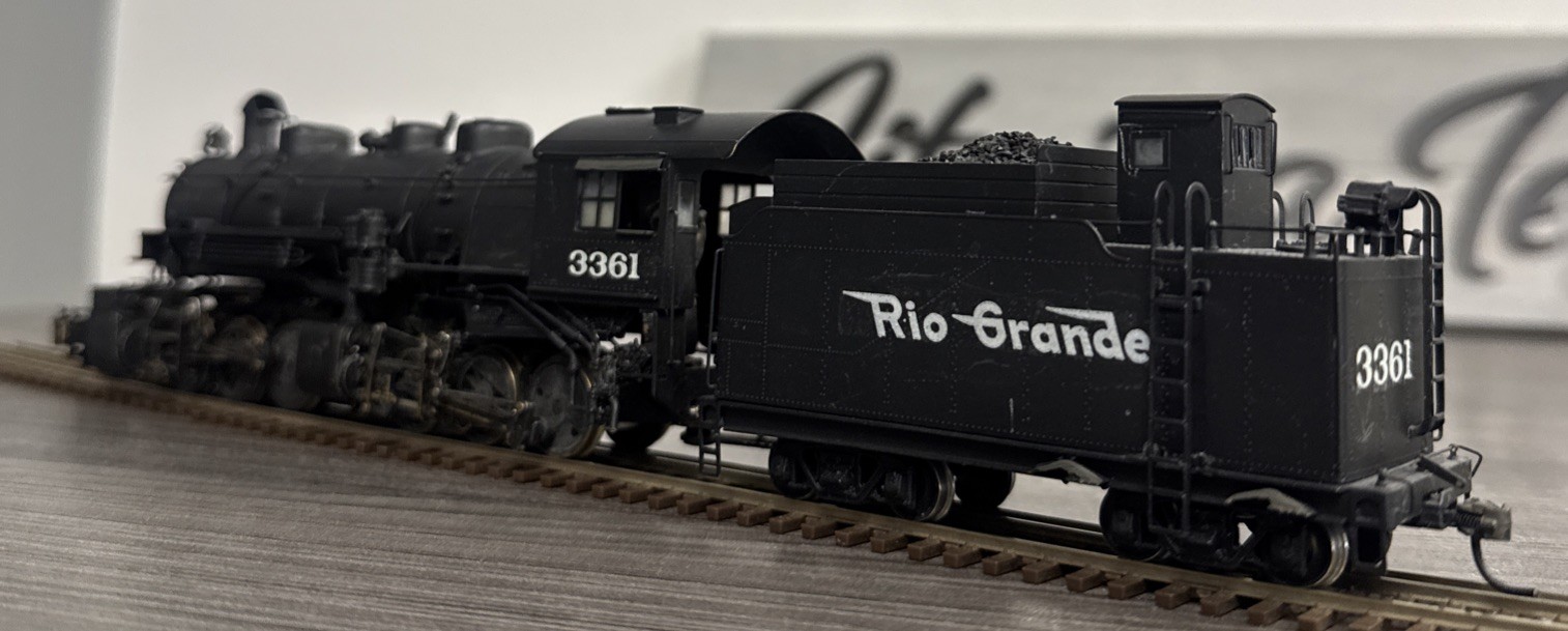 Pacific Fast Mail HO Brass Mallet Denver & Salt Lake 2-6-6-0 C/Ptd. D&RGW #3361