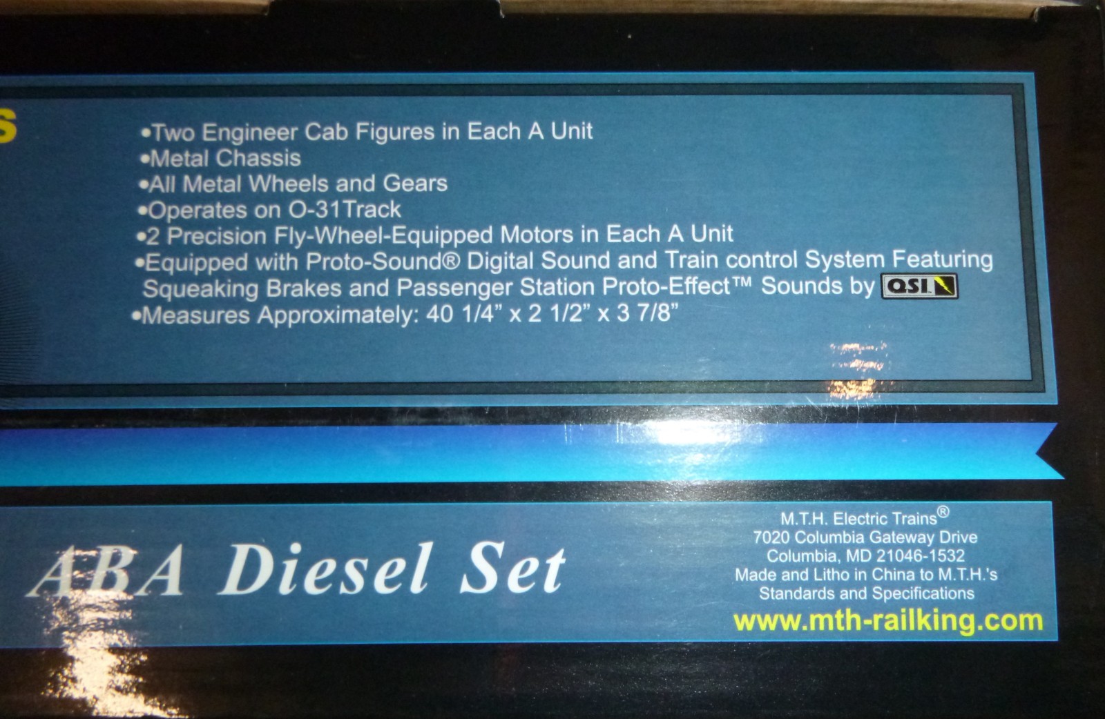 MTH O Scale Premier F-3 ABA Clear Body Diesel Engine Set #20-80002A NIB Santa Fe