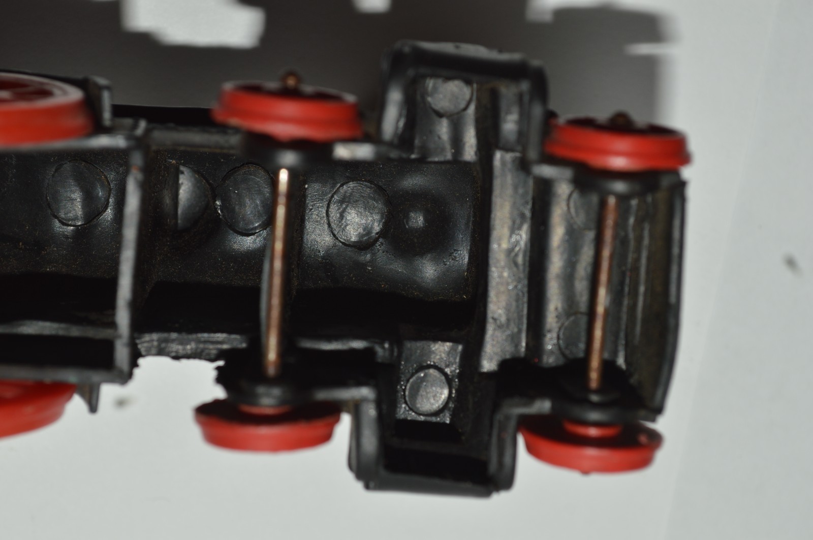 AUBURN Steam Locomotive Rubber Black Gold Red Wheels USA Made 7 Inch 1930’s