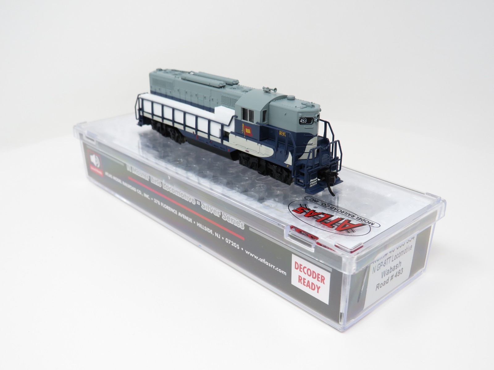 Atlas N 40005354 Wabash Railway #493 EMD GP-9TT Diesel Locomotive Torpedo Tube