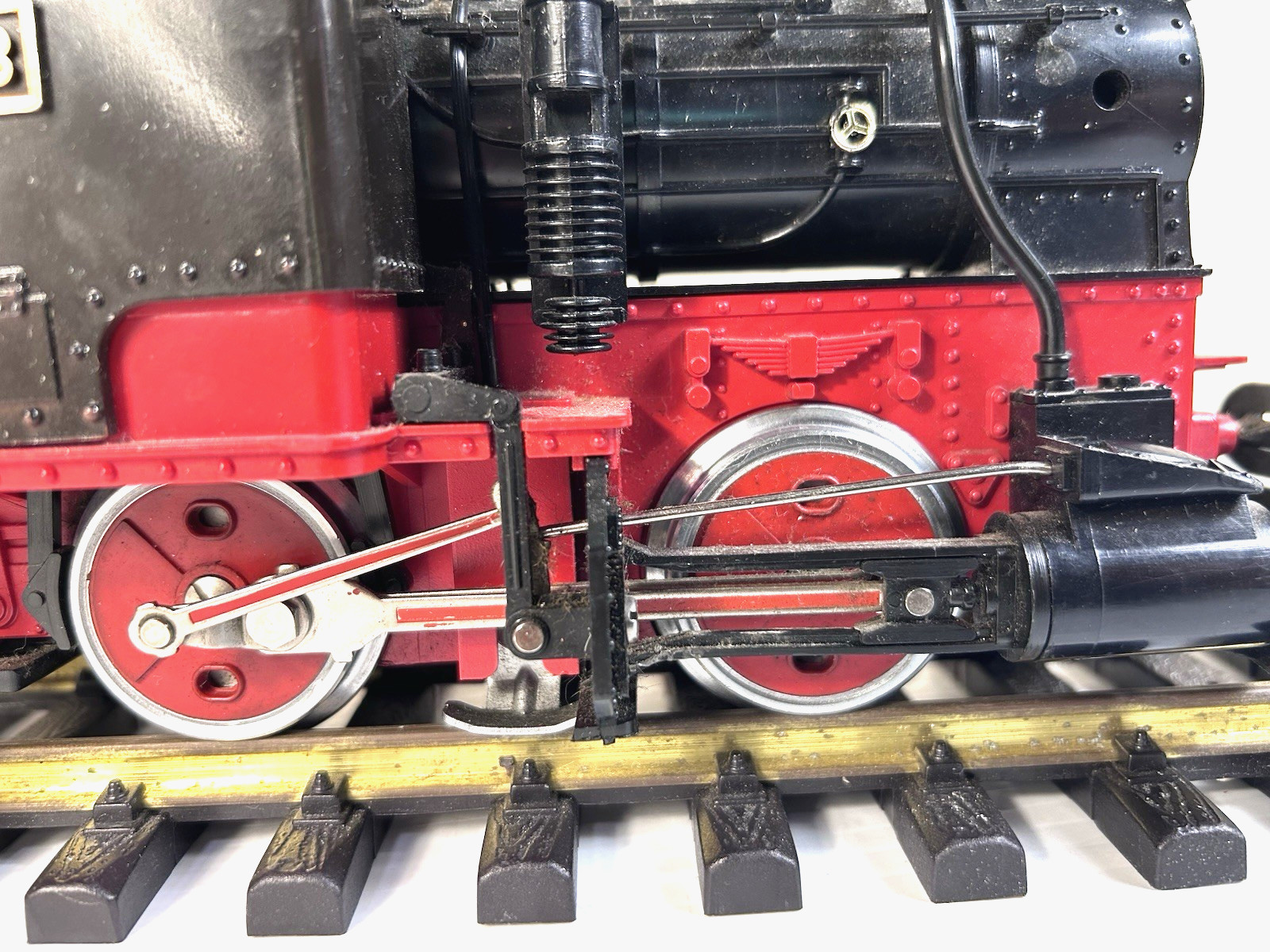 LGB 2010 0-4-0 STAINZ Black & Red Loco Switcher w/ Lights Engineer