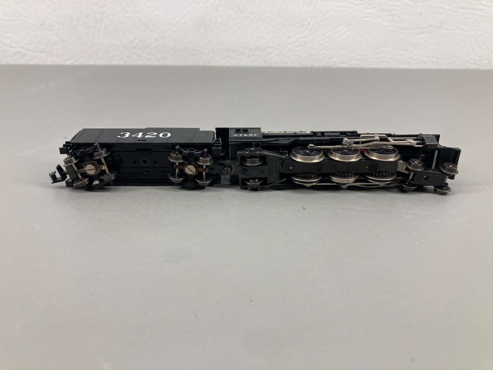 Vintage Trix N Scale Steam Locomotive & Tender 3420 AT & SF West Germany