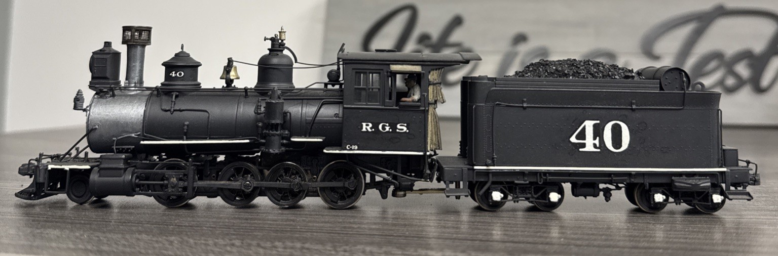 Pacific Fast Mail Sn3 Brass Consolidation Rio Grande Southern 2-8-0 C-19 #40