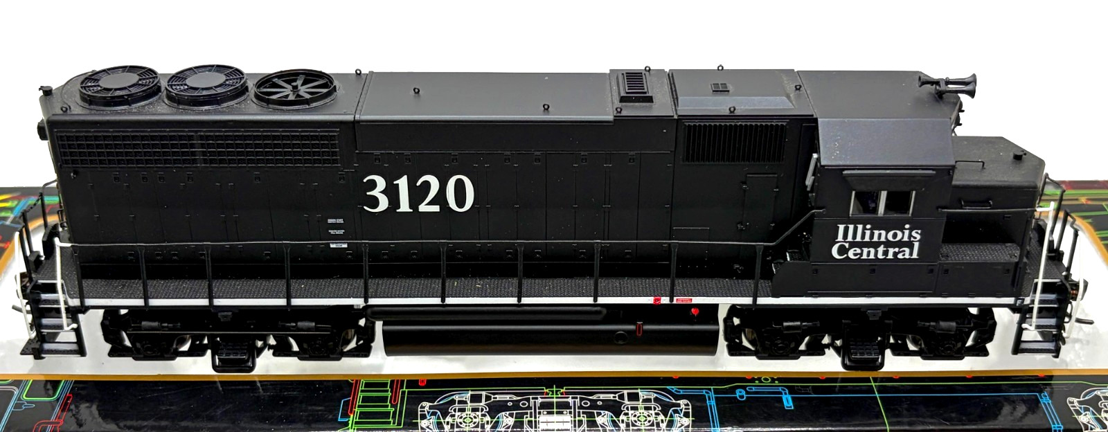HO ATLAS 9711 MASTER GP-40 ILLINOIS CENTRAL IC # 3120 DUAL MODE DECODER