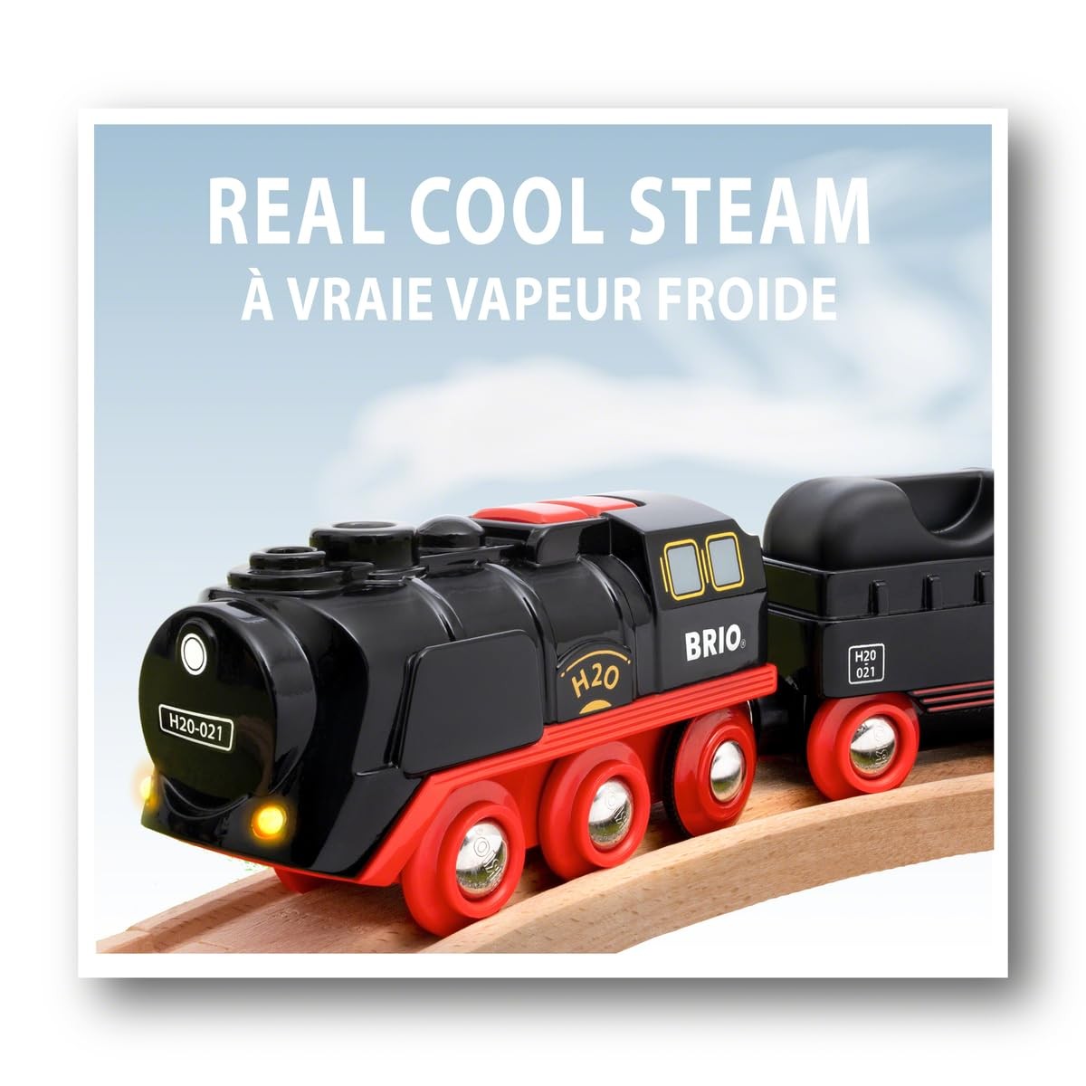 Battery-Operated Steaming Train Set for Wooden Tracks – Interactive Play for