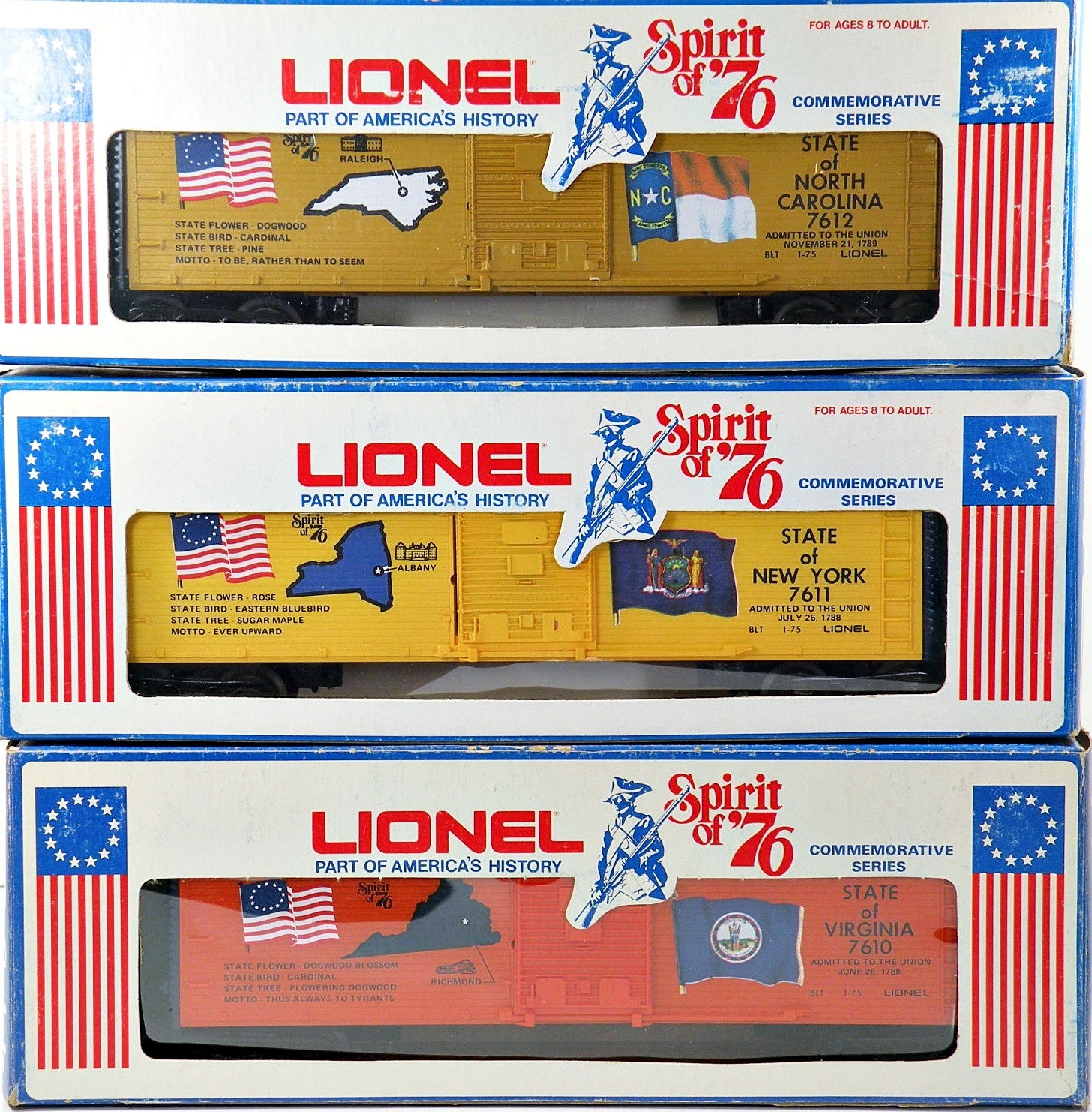 Lionel 6-1776 Spirit of ’76 Set Complete w/Loco Caboose 13-Cars 1975