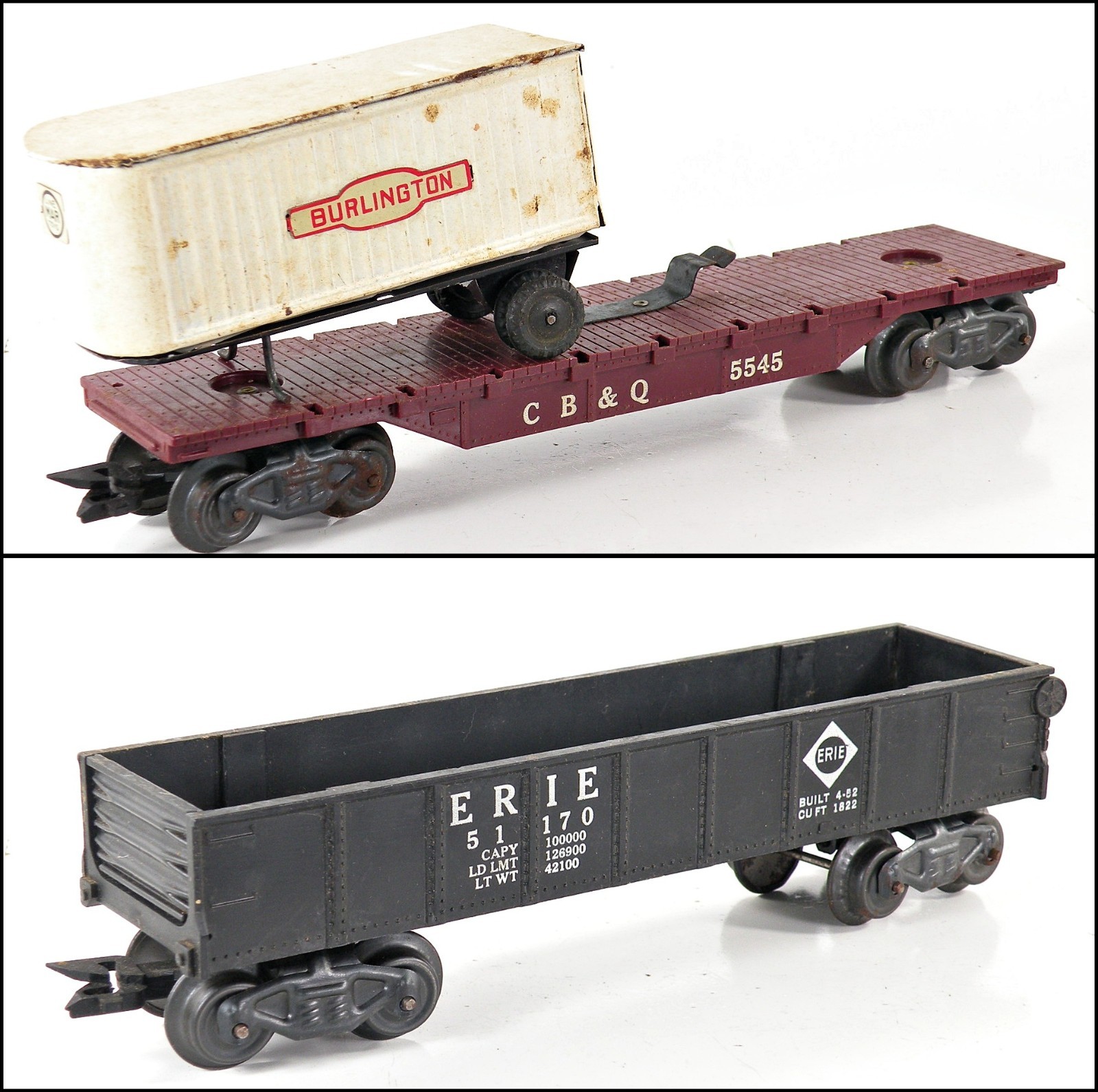 Marx 99 Rock Island E7 A-B-A Diesels & 8-Freight Cars 1950s