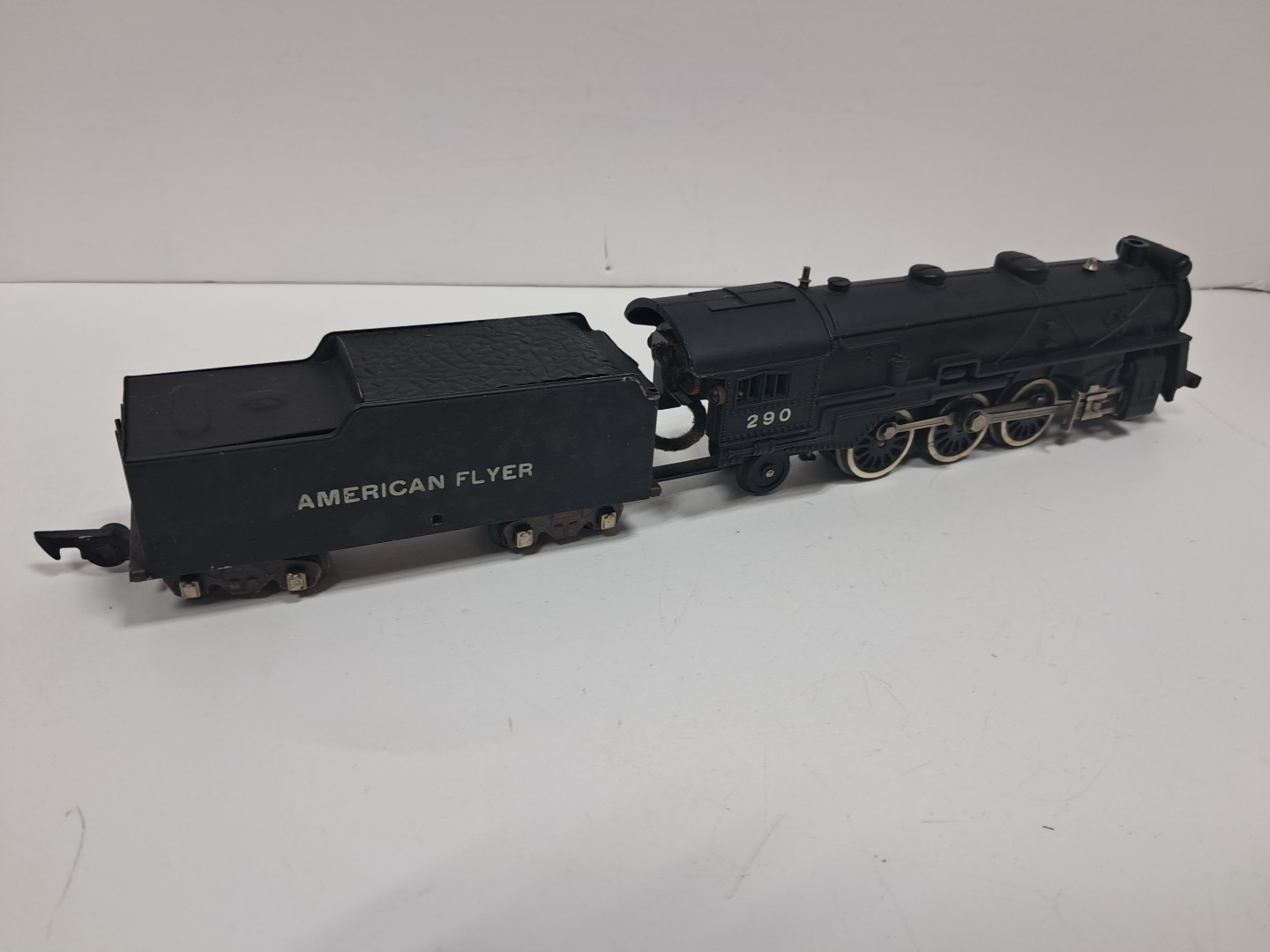 Vintage American Flyer No 290 Cast Metal Steam Engine Locomotive & Tender Exc