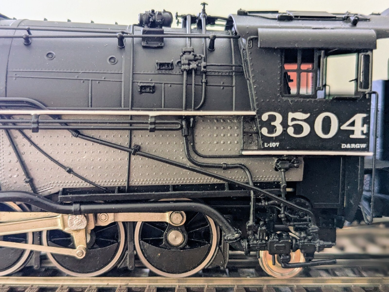 *1 OF 20! W&R BRASS D&RGW L-107 2-8-8-2 W/ EXHAUST STEAM INJECTOR HO *RUNS G@@D!