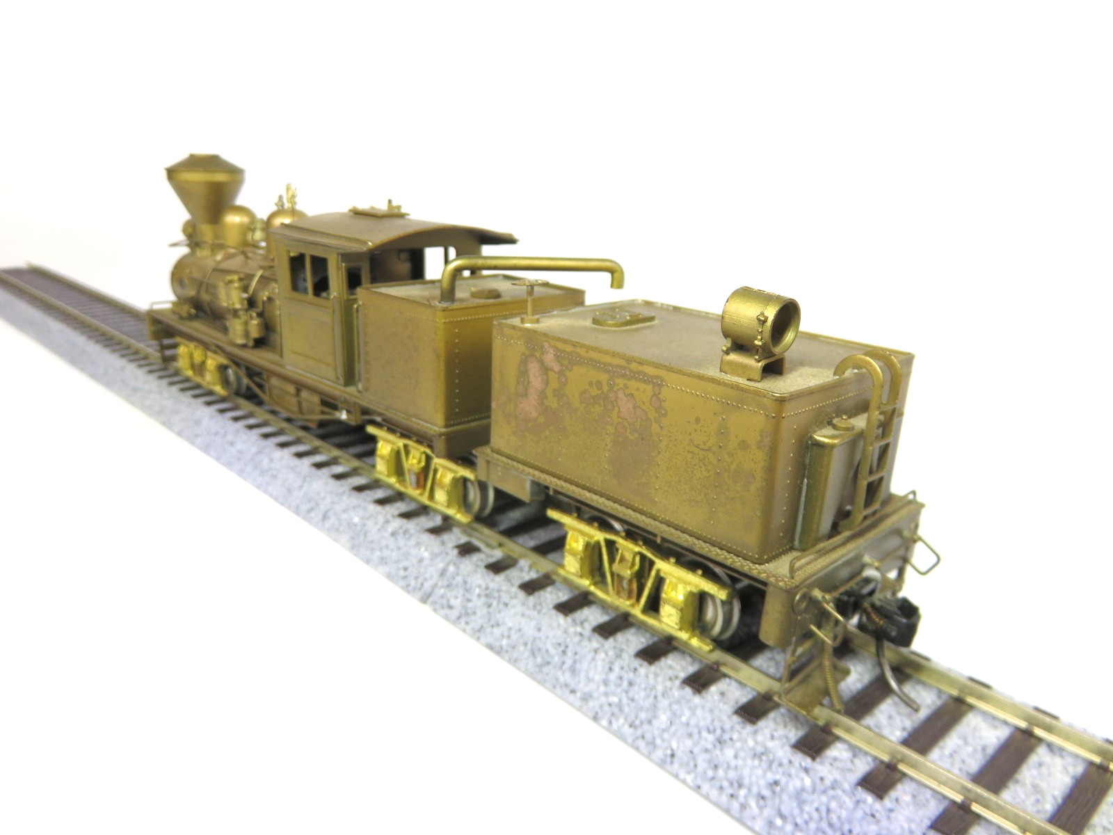 Pacific Fast Mail Brass HO Scale Class B 3-Truck Shay Geared Logging Locomotive
