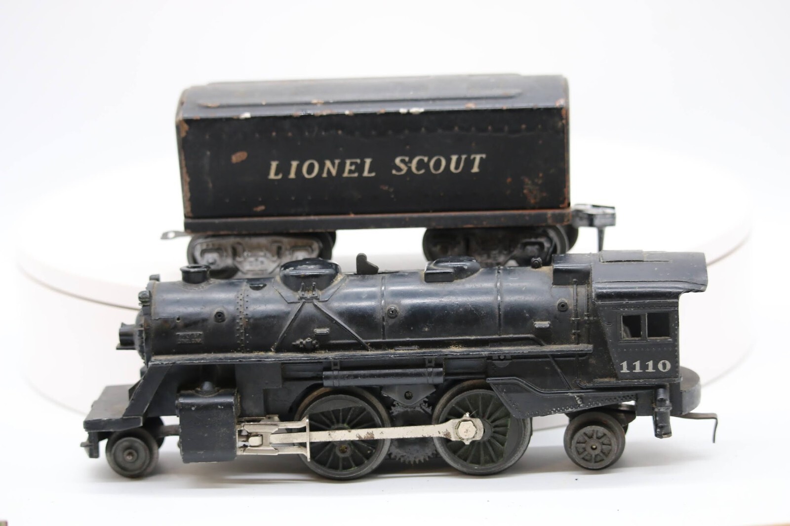 Lionel 1110 Die-cast 2-4-2 Locomotive & Lionel Scout Tender TESTED O Gauge 1:48