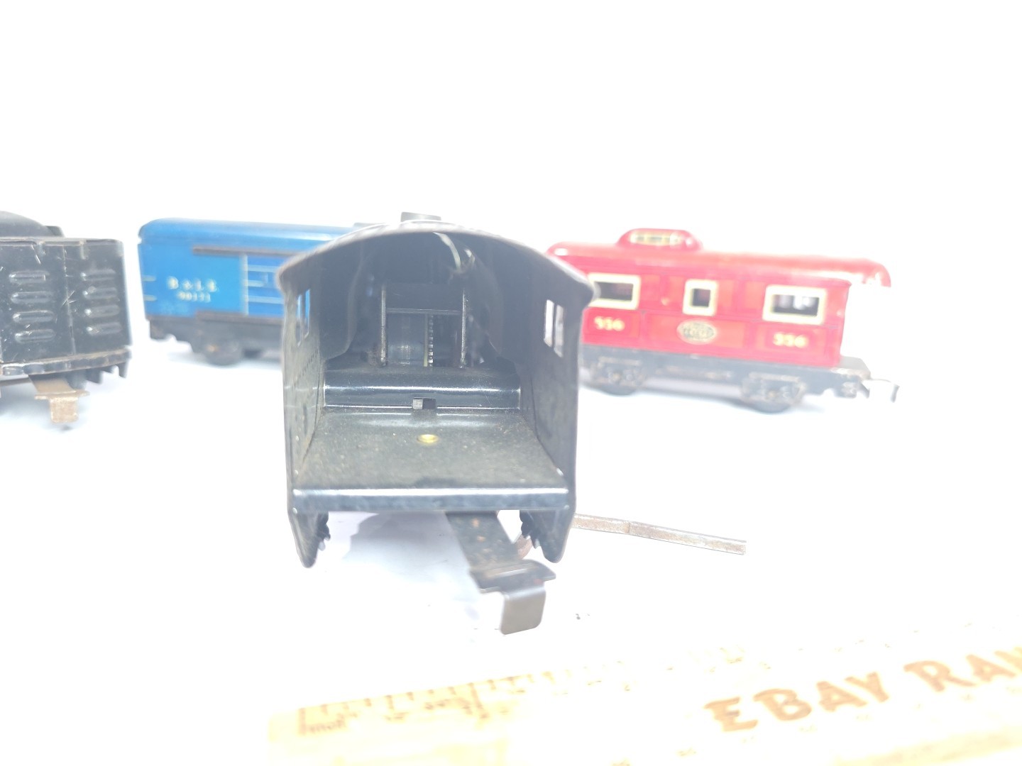 MARX Pre War O Pressed Steel Wind Up Loco Tender Caboose Gondola Tin Litho Works