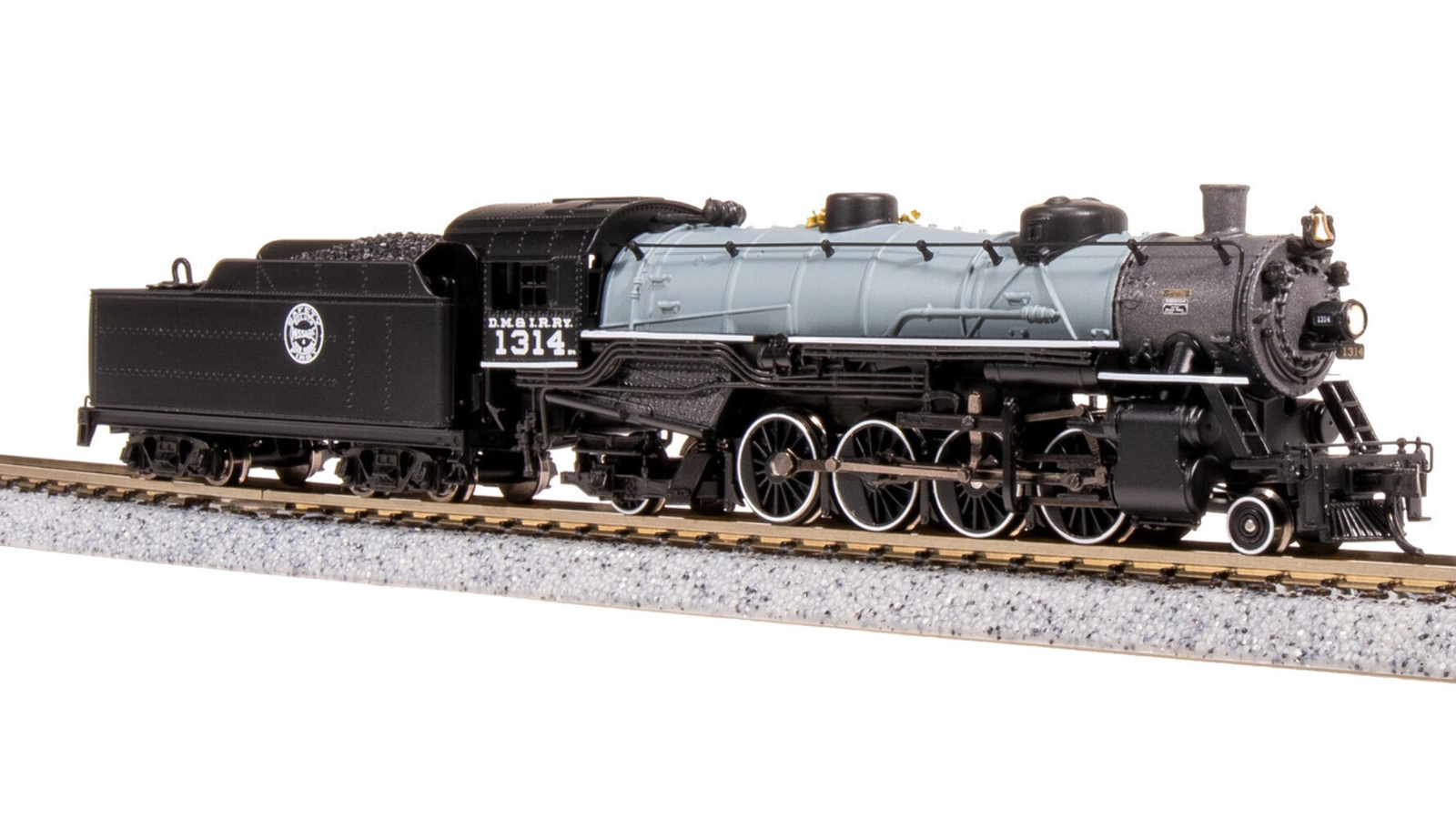 Broadway Limited 7856 N Scale DMIR USRA Light Mikado Steam Locomotive #1314