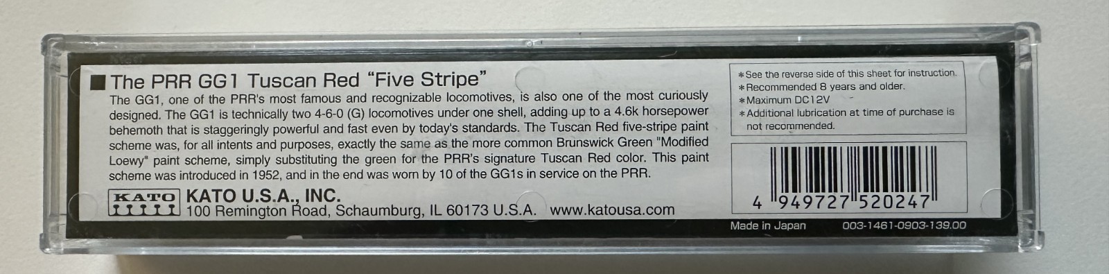Kato N-Scale 137-2003 GG1 PRR #4913