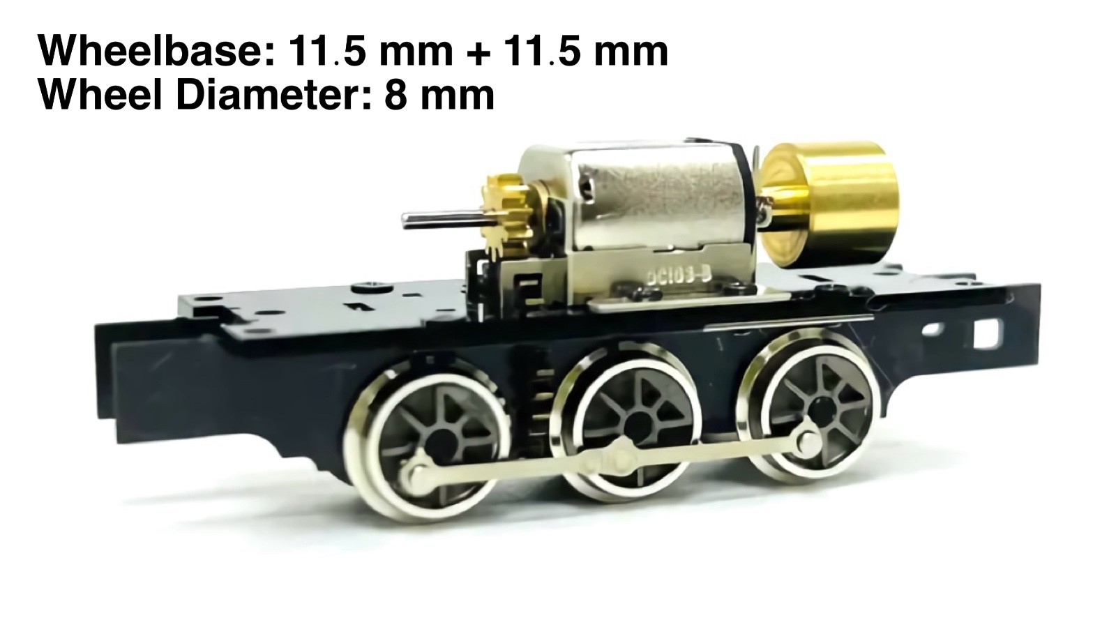 N/HOn30/HOe/009 Scale Aru 0-6-0 Steam Locomotive Power Drive Chassis 11.5mm/8mm