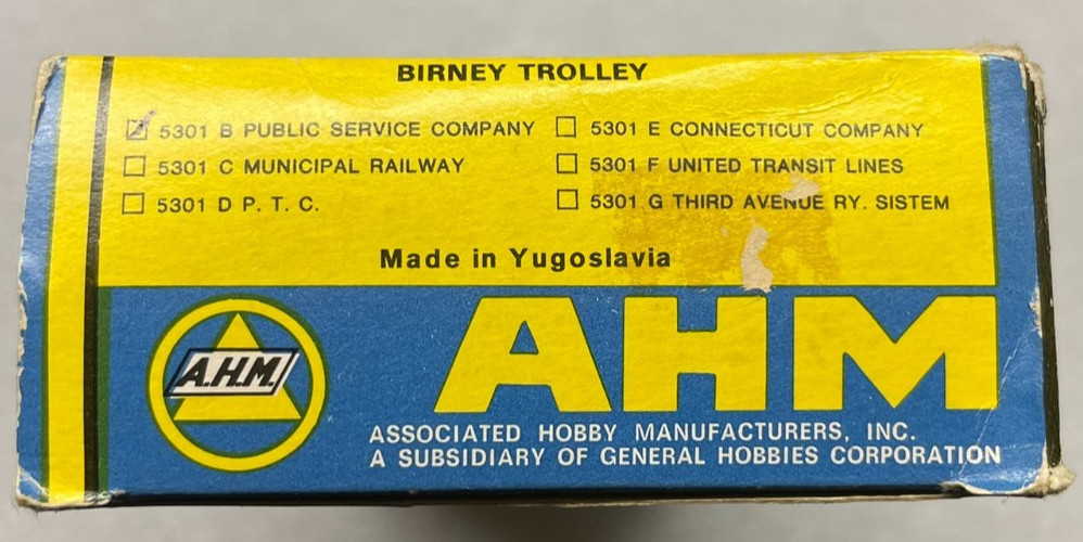 AHM HO #5301B – Birney Trolley – Public Service #70