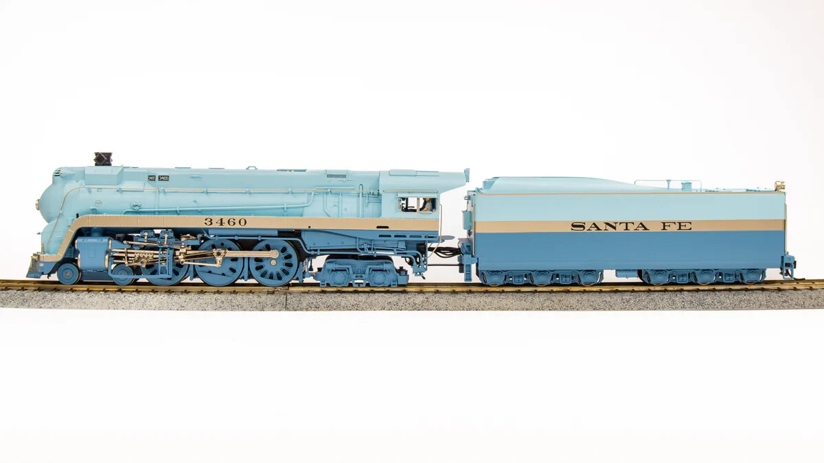 BROADWAY LTD HO BRASS HYBRID ATSF BLUE GOOSE #3460 STEALTH DC/DCC READY PN 7395