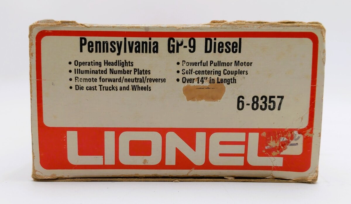 Lionel 6-8357 O Pennsylvania GP9 Diesel Locomotive #8357 EX/Box