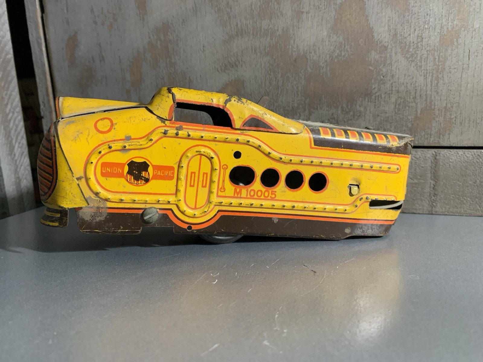 Tin Marx Train M10005 Union Pacific Engine Toy Used And Restoration Ready