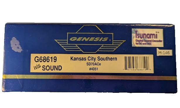 Athearn Genesis G68619 HO KCS SD70ACe Locomotive with Sound #4051