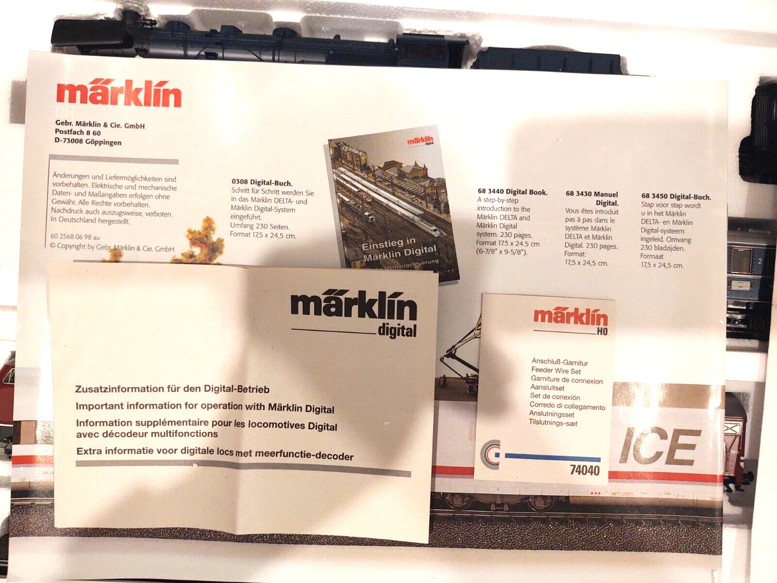 MARKLIN HO 29845 NEW 2 German Fed loco train sets BR-003 steam & BR-216 Digital