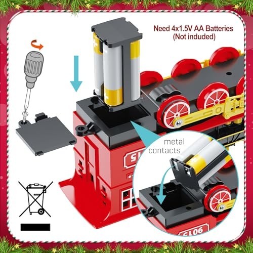 Steam Locomotive Train Toy with Smoke, Lights & Sounds for Kids 3-7+ Years