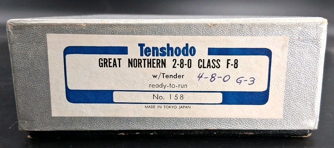 Tenshodo HO Gauge Great Northern 2-8-0 Class No. 158 Painted. Set B.