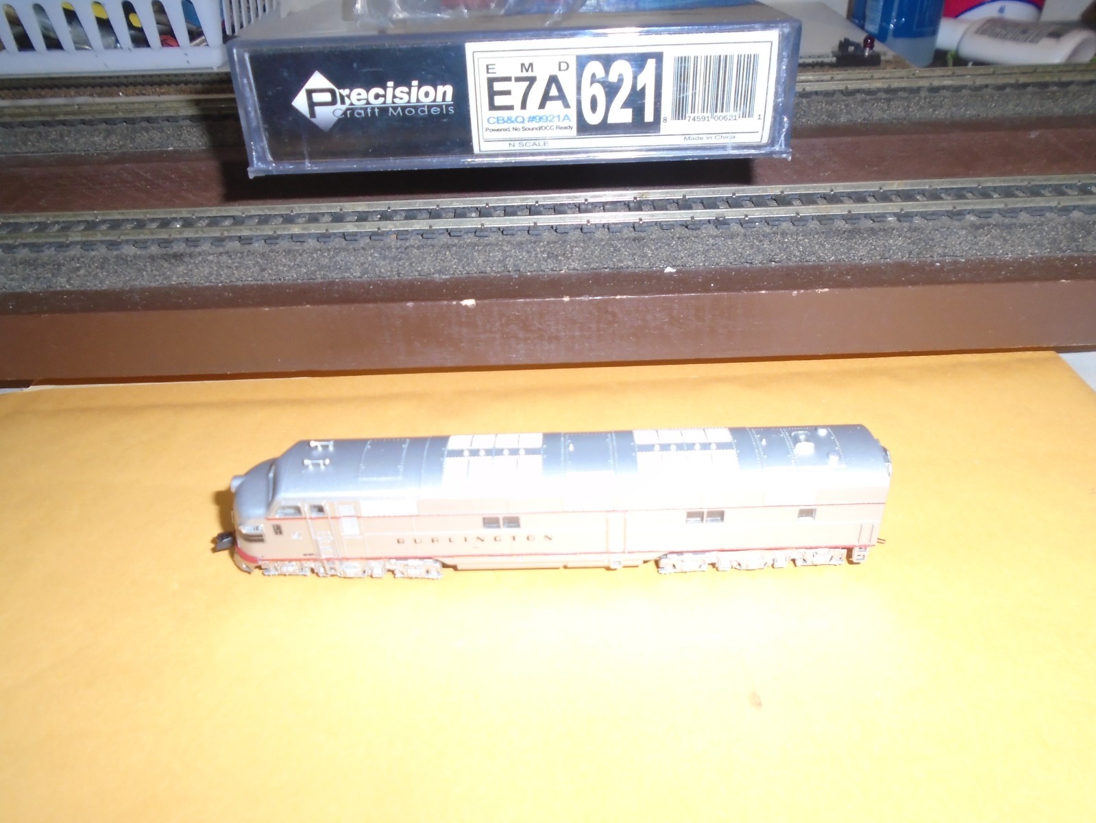 PRECISION CRAFT #62 EMD E7A DIESEL LOCOMOTIVE – BURLINGTON #9921A (DCC) N