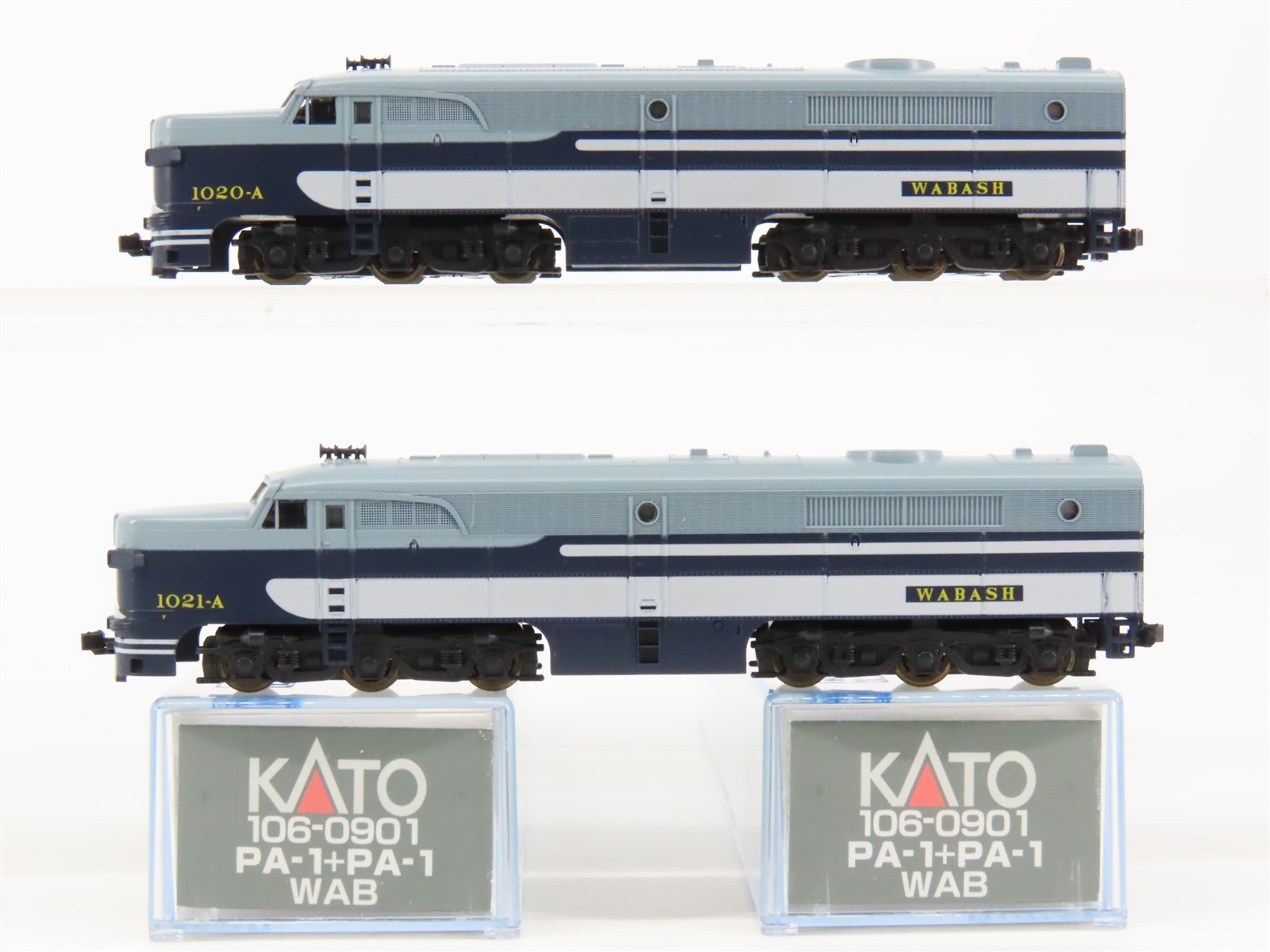 N KATO 106-0901 WAB Wabash ALCO PA1/PA1 Diesel Set #1020A/1021A – DCC Ready