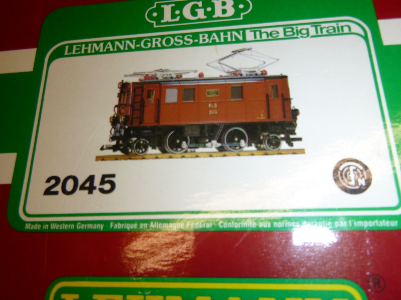 LGB LEHMANN 2045 LOCOMOTIVE Rh.B 205 Track G – Original Packaging (art. LS)