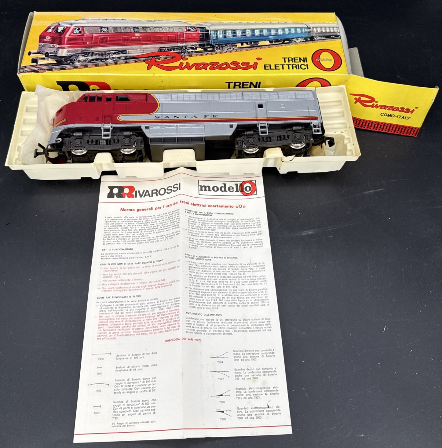 Rivarossi O Scale Fairbanks-Morse Santa Fe Diesel Locomotive #7102-B L/N In Box