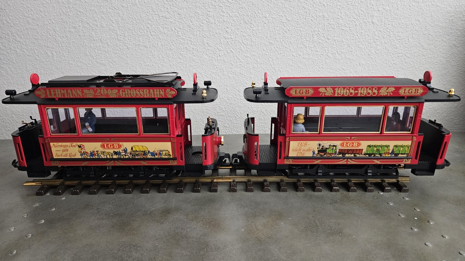 LGB LEHMANN 2030 Anniversary 1968-1988 Trolley Set W/ Box & Papers EX. Condition
