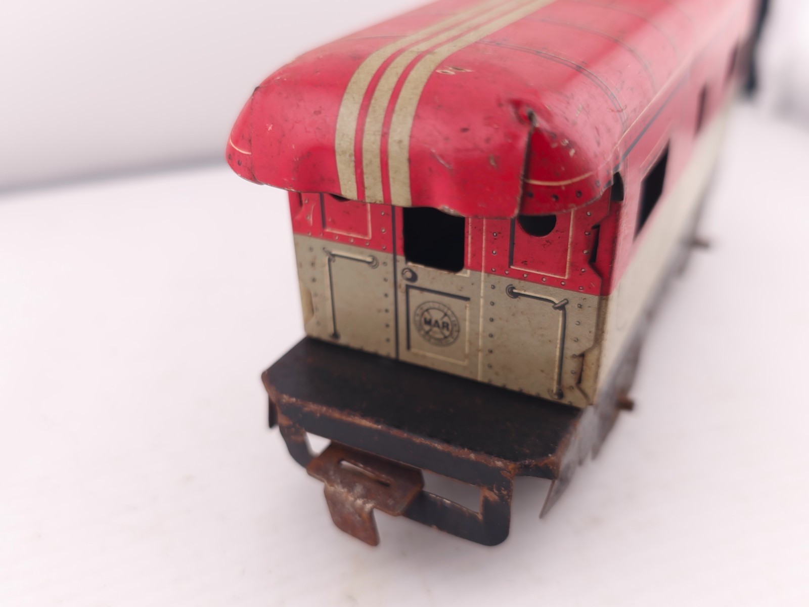 READ Vintage Marx O Scale New York Central Caboose Train Car 20102 Litho Tin Toy