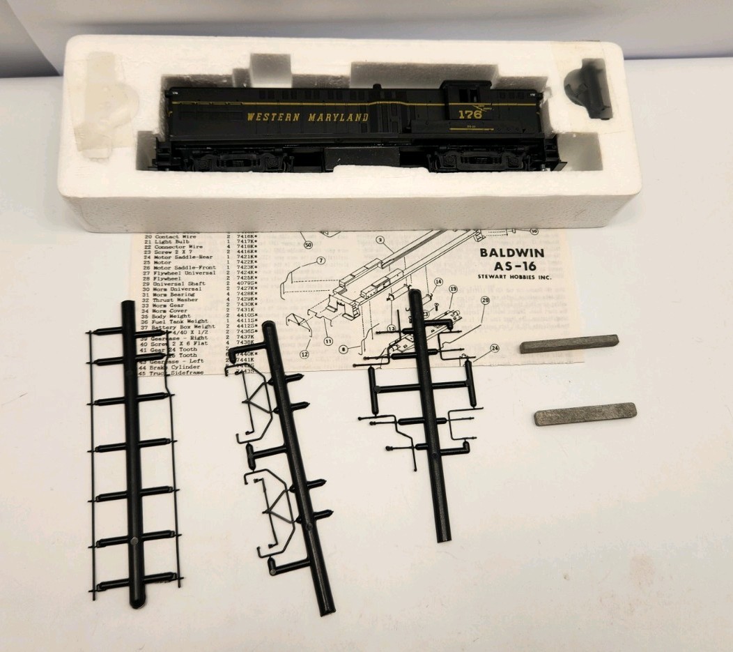 STEWART HOBBIES HO 4402 BALDWIN AS-16 WESTERN MARYLAND #176 LOCOMOTIVE NOS C75
