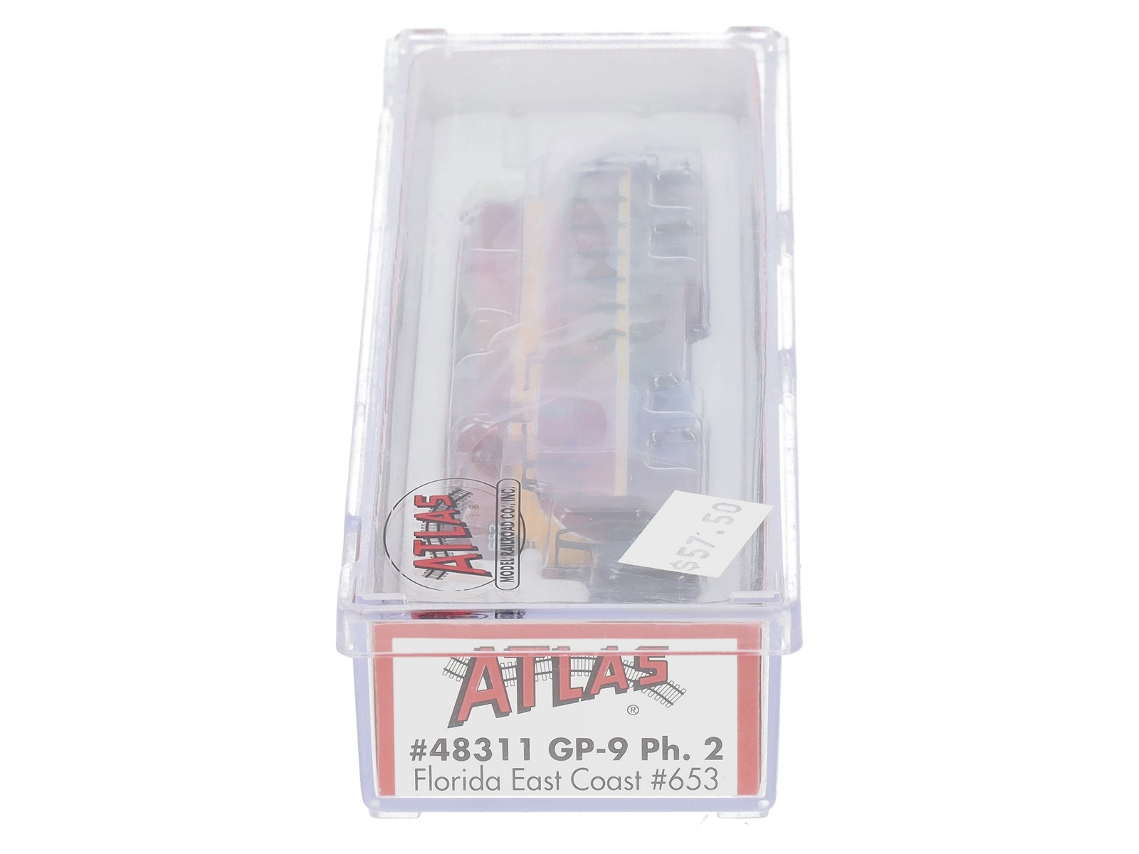 Atlas 48311 N Scale Florida East Coast GP-9 Phase II Diesel Locomotive #653 LN
