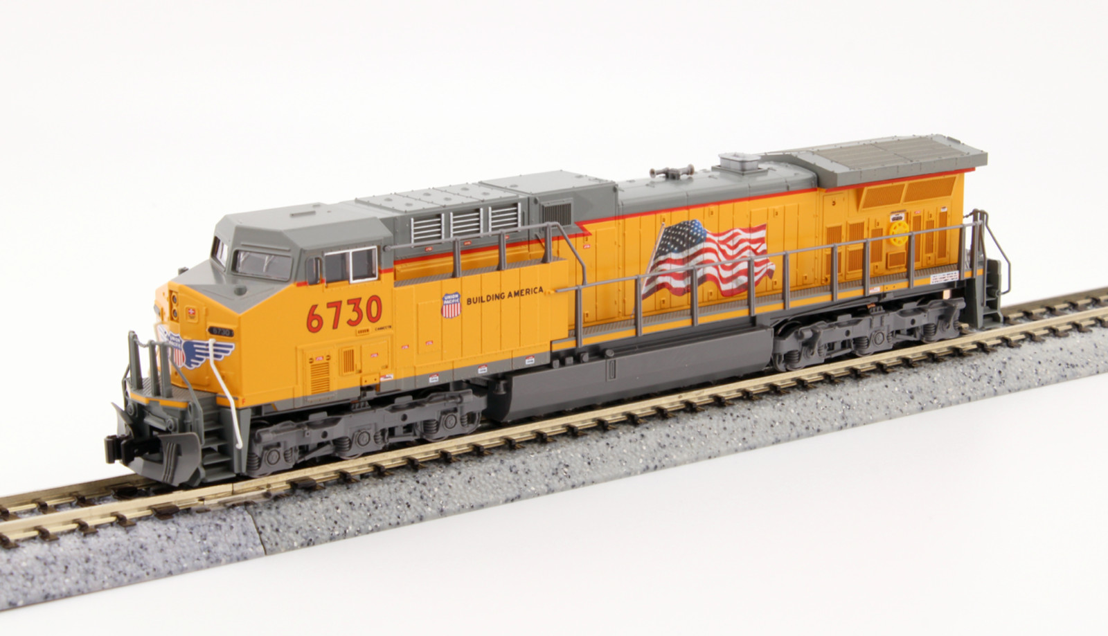 Kato 176-7040 N Scale GE AC4400CW Diesel Union Pacific UP 6730 – DC