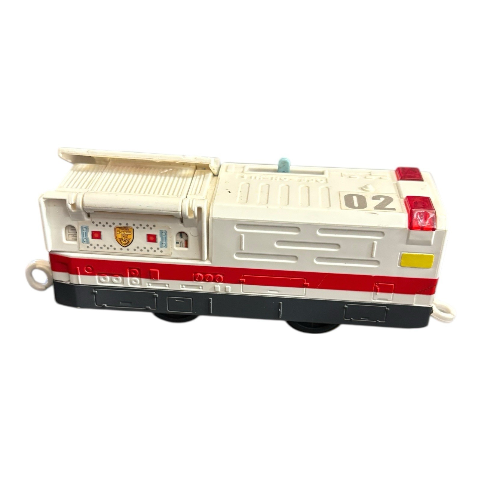TOMY Plarail Hyper Guardian Ambu-Liner HGS-04 Train Car 2008 White Red Untested