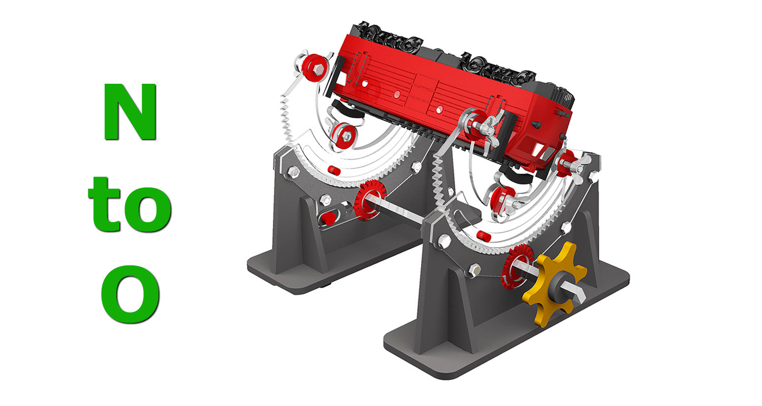 N To O Scale Rotating Loco Cradle for Model Trains, Scale Models and more #