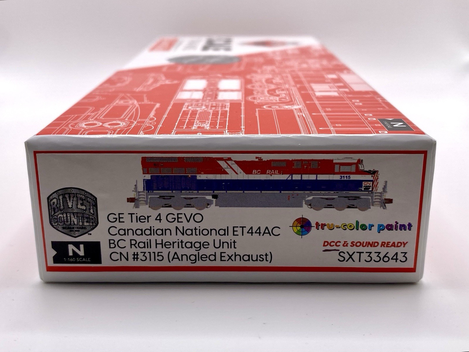 N Scaletrains CN #3115 ET44AC BC Rail Heritage Unit DCC Equipped Tier 4 Gevo New